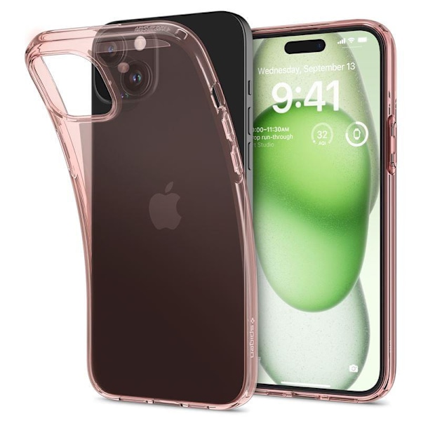 Spigen Crystal Flex Skal för iPhone 15 Plus - Rosaklar