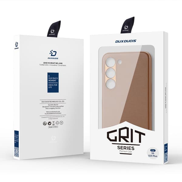 Dux Ducis Grit Brunt Elegant Konstläderfodral för Samsung Galaxy