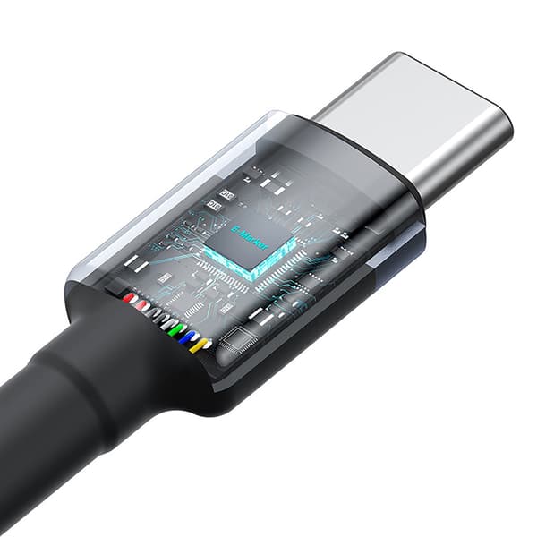 Baseus Cafule USB-C / USB-C Kabel 100W 1m - Röd-Svart & Svart-Gr