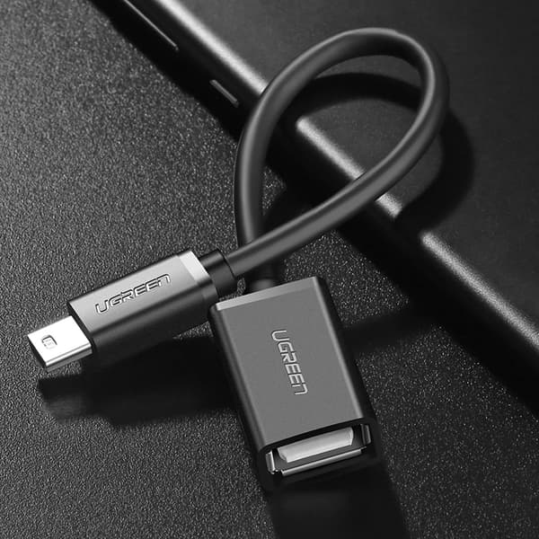 Ugreen US249 Adapter Mini USB-B till USB-A OTG 10 cm - Grå