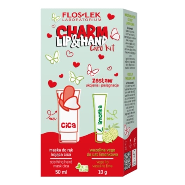 Flos-Lek Charm Läppar & Händer Lugnande & Vård Handmask 50 ml +