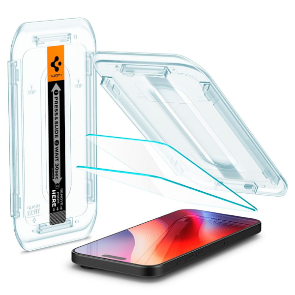 Spigen Glas.tR EZ Fit härdat glas för iPhone 16 Pro Max - 2-pack