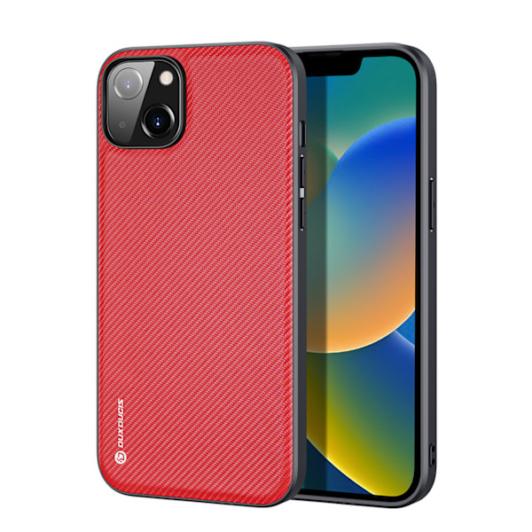 Dux Ducis Fino fodral i nylon för iPhone 14 Plus röd