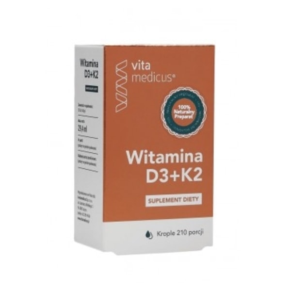 D3+K2 Vitamin Droppar med 294ml - Hälsotillskott för starkare be