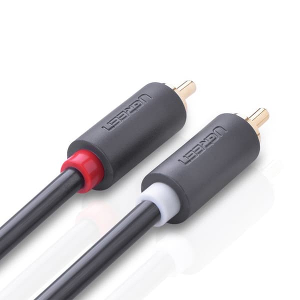 Ugreen AV104 10520 Ljudkabel 2RCA han-/han 5m - Grå