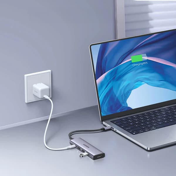 Ugreen HUB CM511 5-i-1 USB-C PD/HDMI/USB-A 3.0 Adapter - Grå