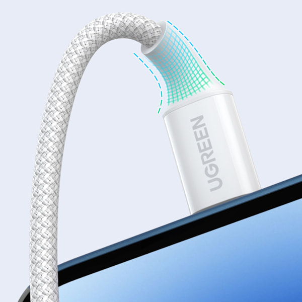 Ugreen US557 USB-C till USB-C Kabel 100W/ 1m - Vit