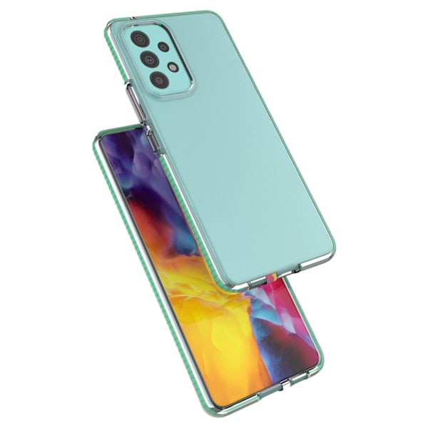 Skyddsfodral för Samsung Galaxy A73 – Geléfodral med färgram/ Sv
