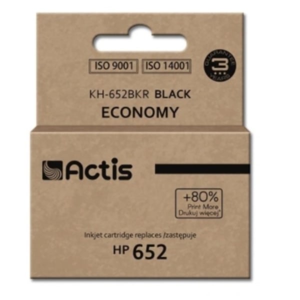 Actis Bläckpatron för HP KH-652BKR (Ersättare för 652 F6V25AE) S