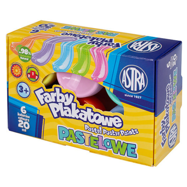 Pastellplakatfärger 20ml Set om 6 Färger
