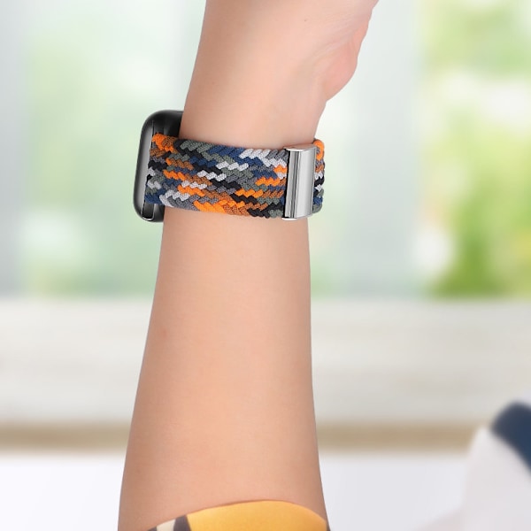Orange Flätad Rem för Apple Watch Ultra/9/8/7/6/SE/5/4/3/2 (49/4