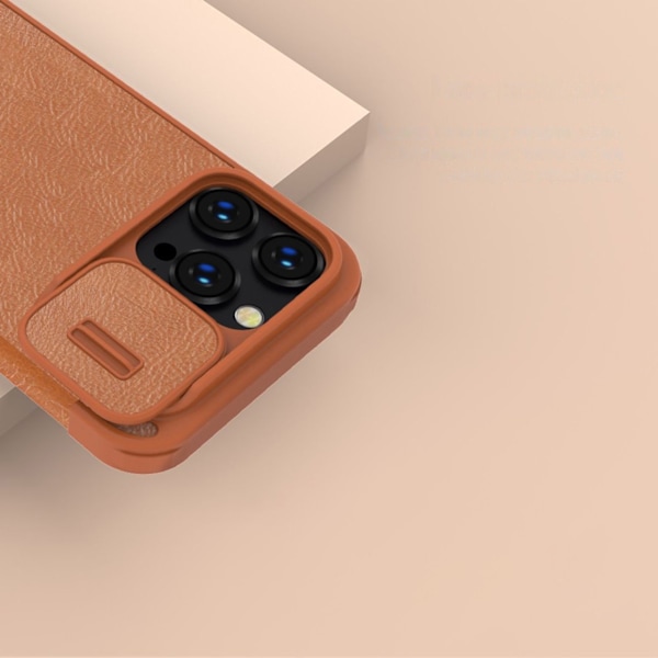 Nillkin Qin Läder Pro Fodral för iPhone 14 Pro med Kameraskydd o