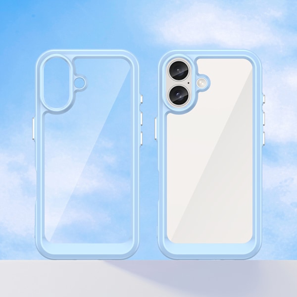 Skyddsfodral Outer Space med gelram för iPhone 16 Plus - blå