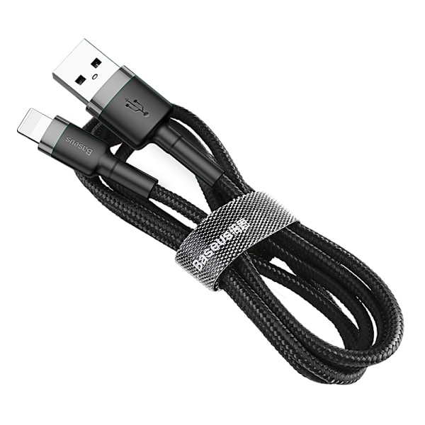 Baseus Cafule USB-A till Lightning Kabel 1.5A QC 3.0 2m - Svart