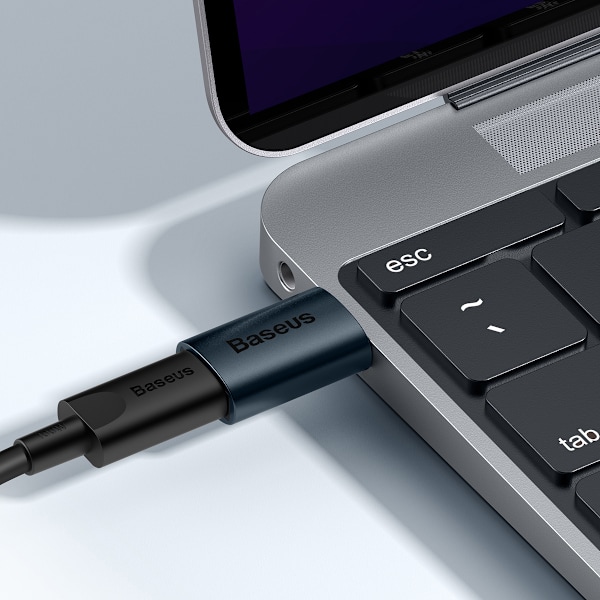 Baseus Ingenuity Mini Adapter USB 3.1 OTG till USB-C Blå (ZJJQ00