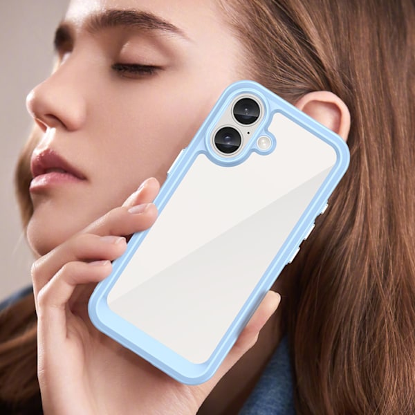 Skyddsfodral Outer Space med gelram för iPhone 16 Plus - blå