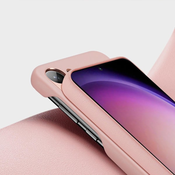 Elegant Samsung Galaxy S23+ Fodral i Konstläder Rödvitt | Dux Du