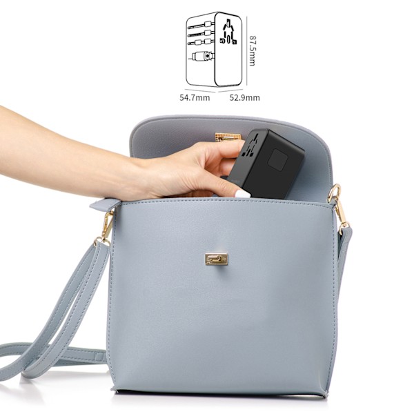 Choetech PD5020 Reseadapter 35W EU/US/AUS/UK med inbyggd USB-C-k