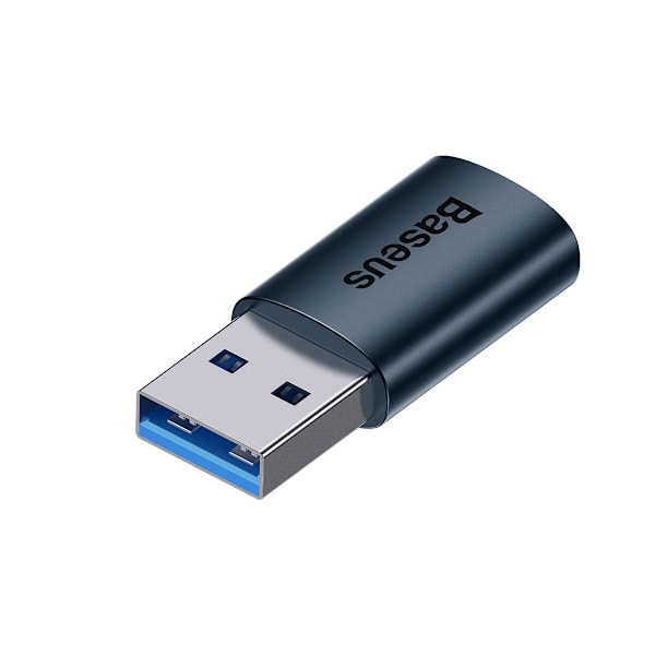 Baseus Ingenuity Mini Adapter USB 3.1 OTG till USB-C Blå (ZJJQ00