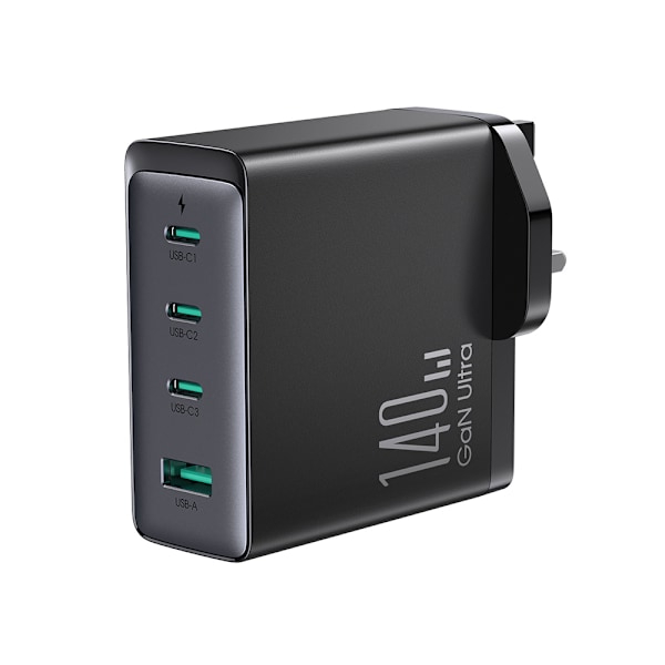 Joyroom GaN snabbladdare JR-TCG05UK 140W med 3x USB-C & USB-A +