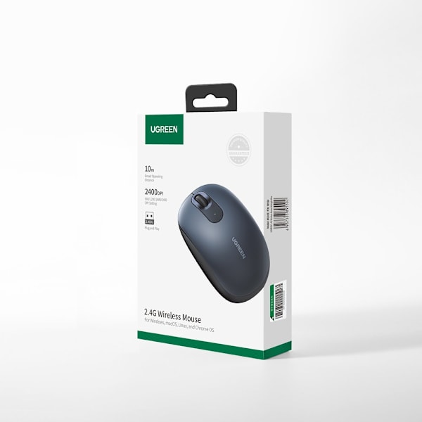 Trådlös USB 2.4GHz Mus Ugreen MU105 - Mörkblå
