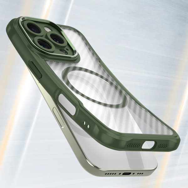 MagSafe Kompatibelt Silikonskal iPhone 16 Pro - Grön