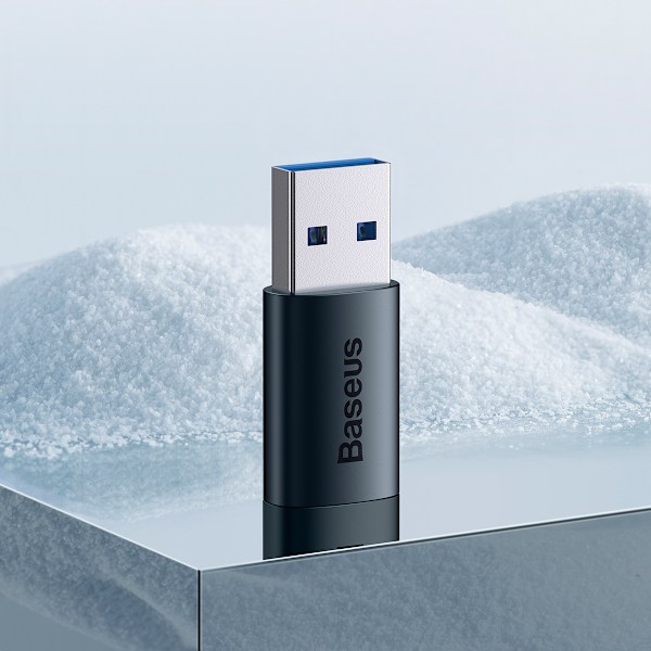 Baseus Ingenuity Mini Adapter USB 3.1 OTG till USB-C Blå (ZJJQ00