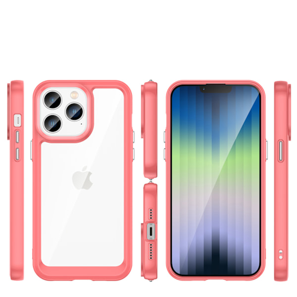 iPhone 14 Pro Rött Hårt Fodral med Gelram från Outer Space Case