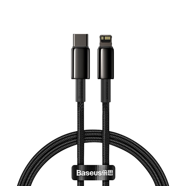 Baseus CATLWJ-01 Lightning till USB-C Kabel PD 20W 480Mb/s 1m Sv