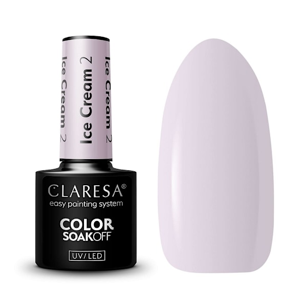 Claresa Kynsilakka Soak Off UV/LED Ice Cream, 2,5 g