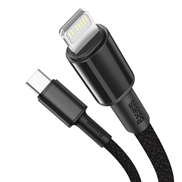 Baseus Lightning till USB-C Kabel 2m - PD 20W 480Mb/s - Svart