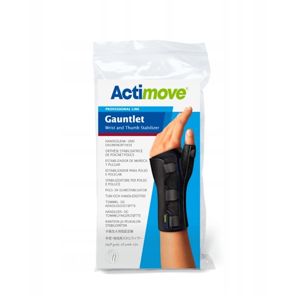 Actimove Handledsstöd med Tumbandsstabilisering Svart Storlek M