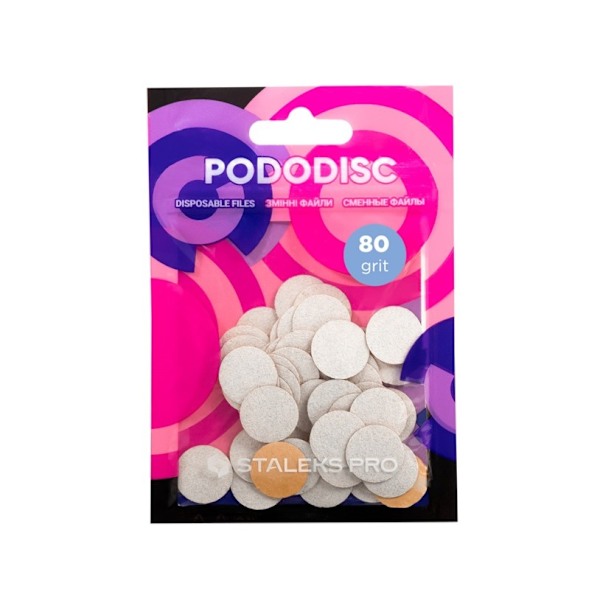 Staleks PodoDisc Pro Expert Vita utbytbara klisterskivor S korni