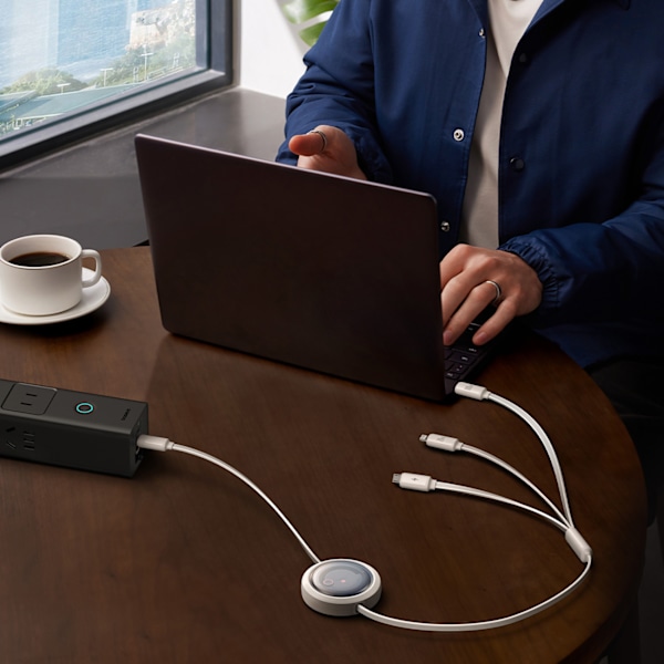 Baseus Free2Draw Rullbar Kabel 3-i-1 USB-C/Lightning/micro USB 1
