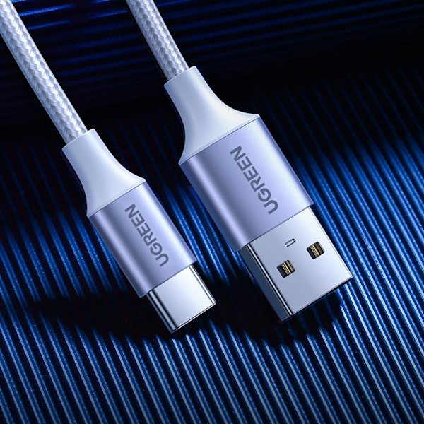 Ugreen USB-A till USB-C Kabel 1.5m QC 3.0 3A - Vit (Modell US288