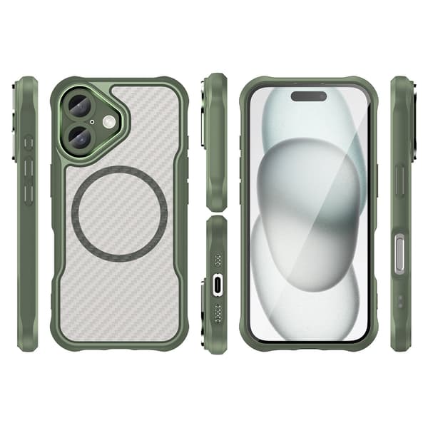 Skyddsfodral Leading Series MagSafe för iPhone 16 - Grön
