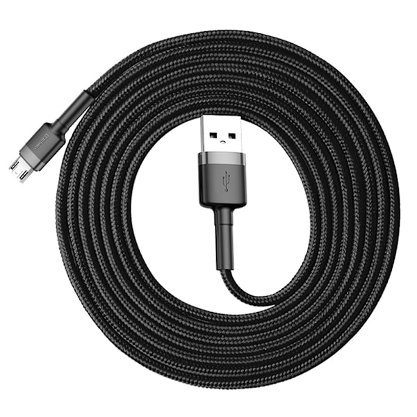 Baseus Cafule USB-A till Micro USB Kabel 1.5A/ 2 m/ Svart/Grå