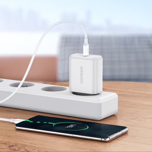 Ugreen USB-C till USB-C Kabel (PD QC AFC) 0.5m - Vit