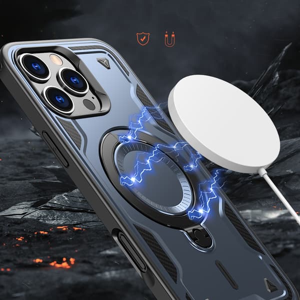 Hybrid Armor MagSafe Cover til iPhone 16 Pro - Blå