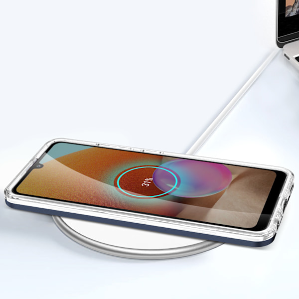 Klar 3-i-1 fodral för Samsung Galaxy A32 5G/ blått geléskydd med