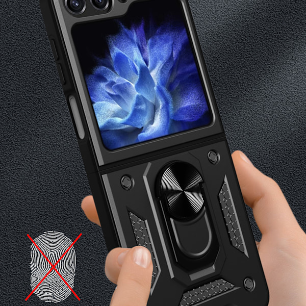 Hybrid Armor Camshield Skyddsfodral för Z Flip 5 5G med Kamerali