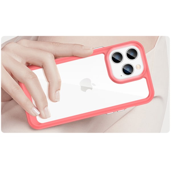 iPhone 14 Pro Rött Hårt Fodral med Gelram från Outer Space Case