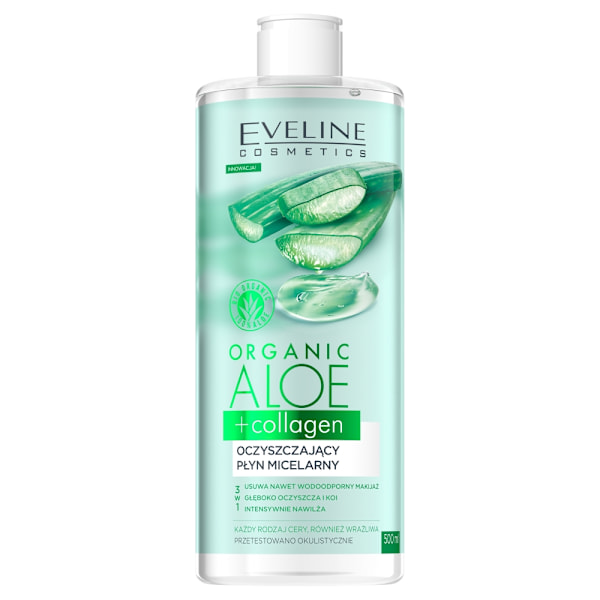 Eveline Cosmetics Ekologisk Aloe Vera + Kollagen 3-i-1 Rengöring