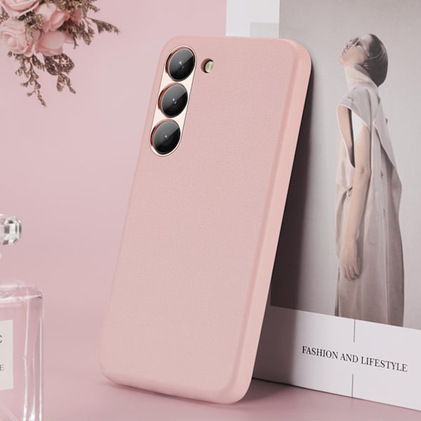 Elegant Samsung Galaxy S23+ Fodral i Konstläder Rödvitt | Dux Du