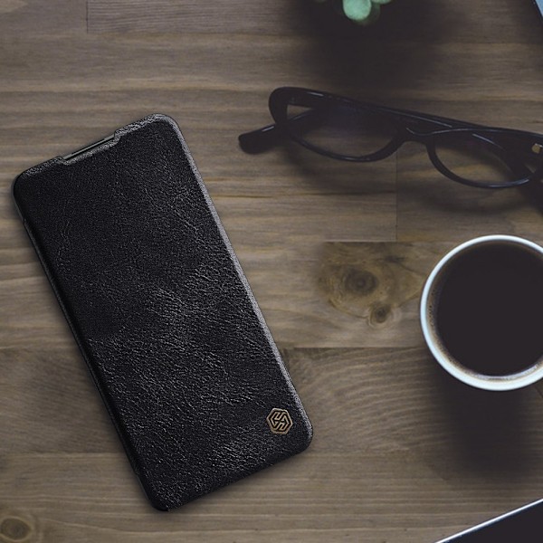 Nillkin Qin Läderfodral för Xiaomi Redmi Note 9T 5G Svart