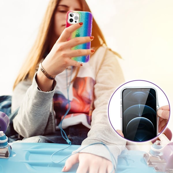 Kingxbar Ombré Skal för iPhone 12 Pro Max - Flerfärgad Design
