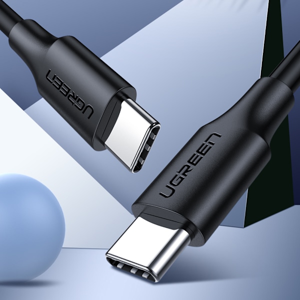 Ugreen US286 USB-C till USB-C Kabel PD QC 3A 480Mb/s 1m - Svart
