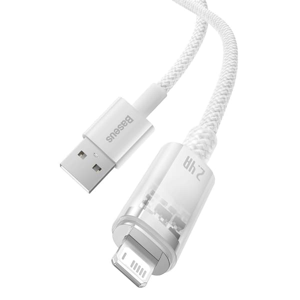 Baseus Explorer Series USB till Lightning-kabel 2/4A 2m vit (CAT