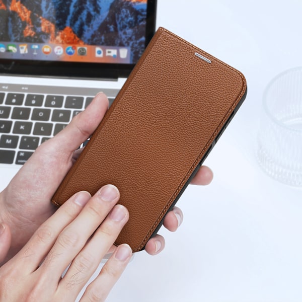 Dux Ducis Skin X2 Plånboksfodral Samsung Galaxy S23+ Brun med St