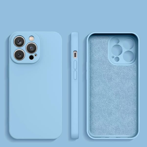 Silikonfodral till iPhone 14 Plus - Ljusblått skyddsskal